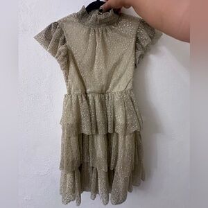 Luxury Gold Dress Girls